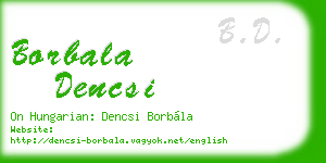borbala dencsi business card
